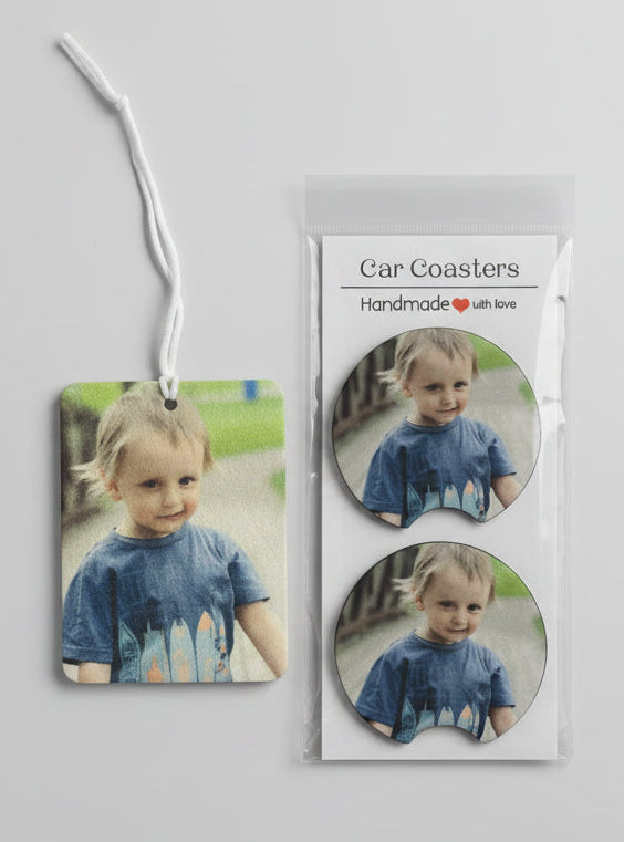 Air freshener and Car Coasters Bundle