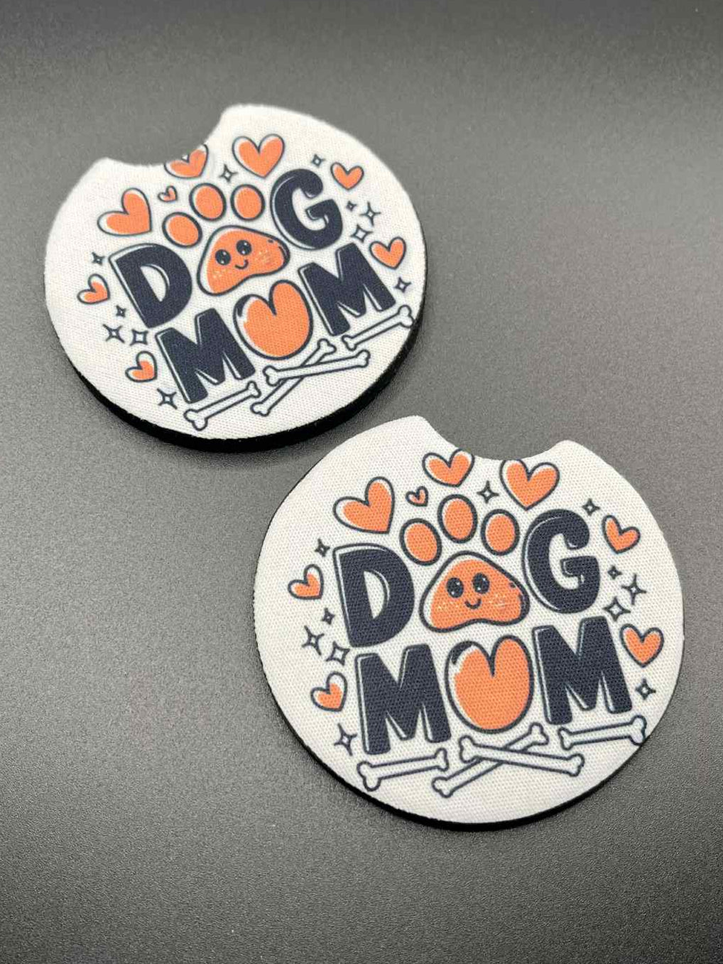 Dog mom car coaster and air freshener set