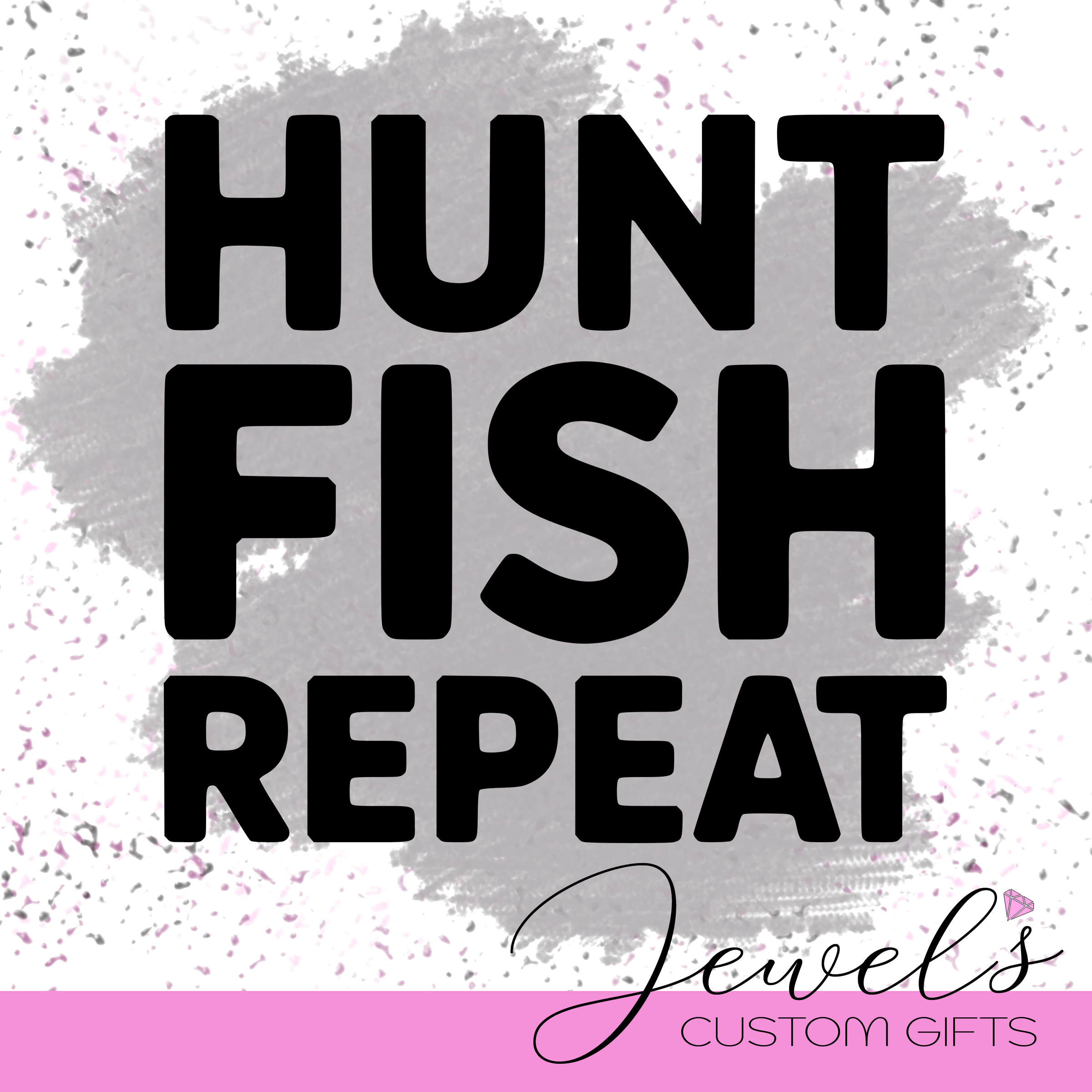 Hunt Fish Repeat Vinyl Decal